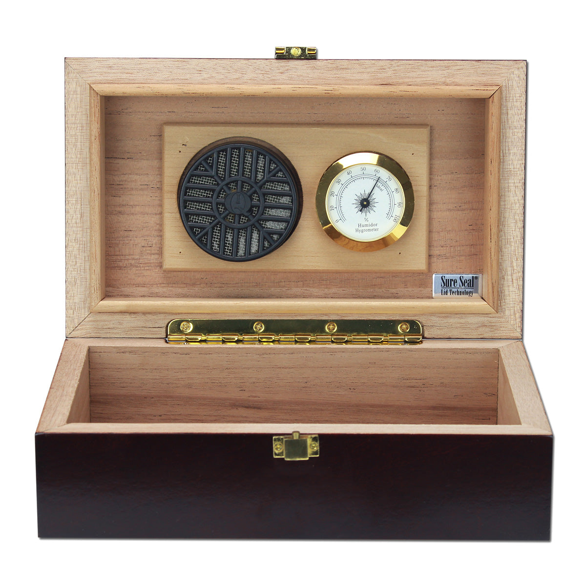 Travel Humidor with Hygrometer and Magnetic Lid (12 Cigars)